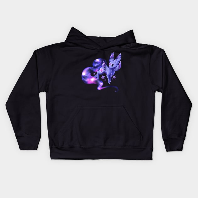 Galaxy Fox Kids Hoodie by KitsuGuardian